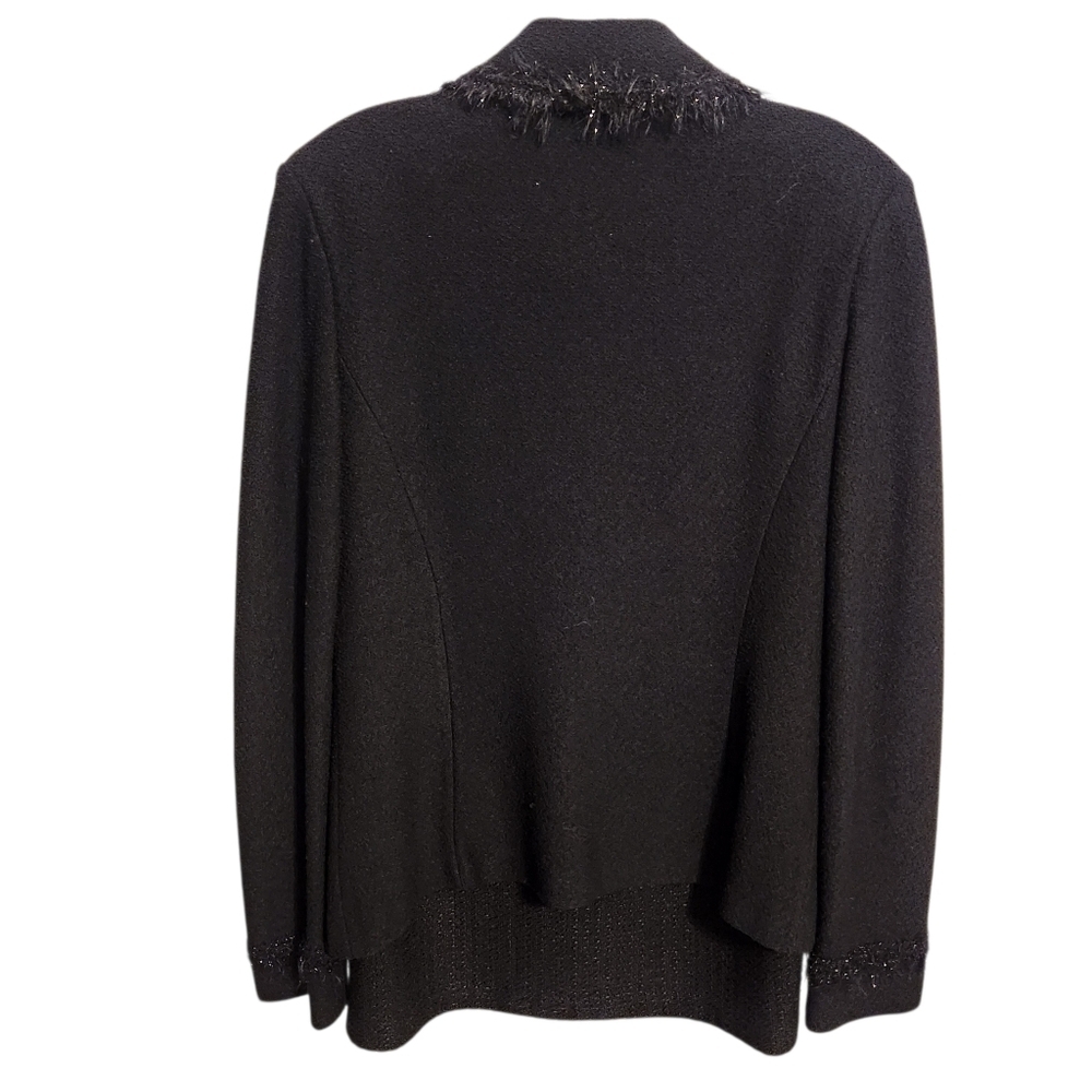St. John Collection | Women's Black Two-Piece Santana Knit Skirt Suit (Size 8) - Picture 15 of 15